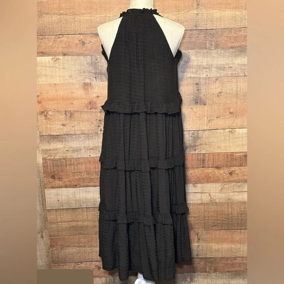 Talulah Black Ruffle Tiered Midi Dress Women's size Small - Picture 4 of 10